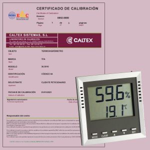 Calibración Termohigrómetro_ certificado ENAC